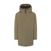 Glanzende Nylon Khaki Puffer Jas Tatras , Green , Heren