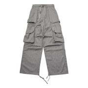 Flanellen Cargo Broek in Grijs A Paper Kid , Gray , Heren