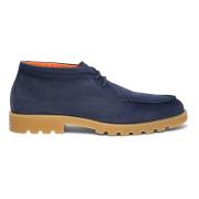 Leren Desert Boot Santoni , Blue , Heren