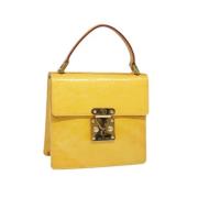 Pre-owned Leather handbags Louis Vuitton Vintage , Yellow , Dames