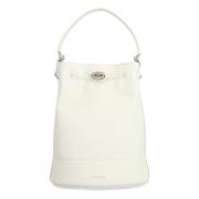 Leren emmer tas met handvat Zanellato , White , Dames