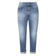 Blauwe Losse Pasvorm Enkel Jeans Dondup , Blue , Dames