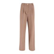 Chino's met elastische taille en zakken YES ZEE , Beige , Dames