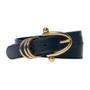 Leren armbandriem met gouden hardware Chloé , Black , Dames