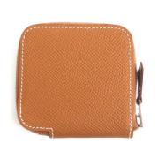 Pre-owned Leather wallets Hermès Vintage , Brown , Dames