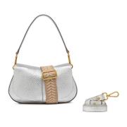 Zilveren Helena Round Leren Tas Gianni Chiarini , Gray , Dames