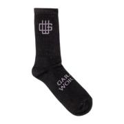 Logo Socks Gw009 Garment Workshop , Black , Heren