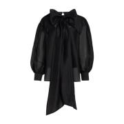 Avondblack Blouse MET Strikdetail Karl Lagerfeld , Black , Dames