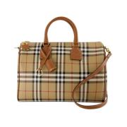 Stijlvolle Bowlingtas - Synthetisch Leer Burberry , Multicolor , Dames