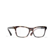 Iconische Tortoise Frame Bril met Recept Chanel , Brown , Dames