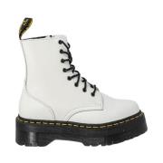 Witte leren laars met 5,08 cm hak Dr. Martens , White , Dames