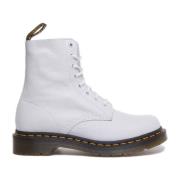 Witte Virginia Leren 8-Gaats Laars Dr. Martens , White , Dames