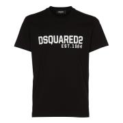 Zwarte Cool Fit Tee voor Mannen Dsquared2 , Black , Heren