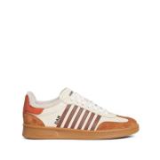 Italiaanse leren sneakers met contrastdetails Dsquared2 , Multicolor ,...