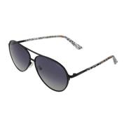 Dames Aviator Zonnebril met Blauwe Lenzen Guess , Black , Dames