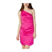 Elegante Polyester Jurk voor Vrouwen Vila , Pink , Dames