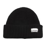 Zwarte Stijlvolle Hoeden Ganni , Black , Dames