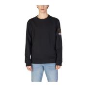 Zwarte Crewneck Katoenen Trui Moschino , Black , Heren