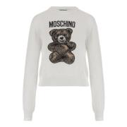 Witte Sweater Ex 0494 Moschino , White , Dames