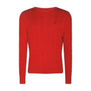 Lange Mouw Gebreide Trui Pullover Polo Ralph Lauren , Red , Heren