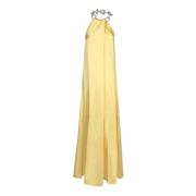 Gele Satijnen Halternek Jurk Stella McCartney , Yellow , Dames