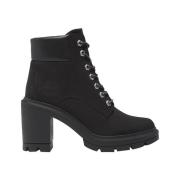 Zwarte Suède Enkellaarzen Timberland , Black , Dames