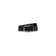 Stijlvolle Leren Riem Collectie Tommy Hilfiger , Black , Dames