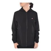 Zwarte windjack met capuchon Tommy Hilfiger , Black , Heren