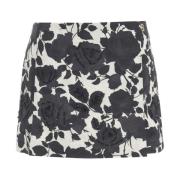 Zwarte Jacquard Bloemen Mini Skort Blugirl , Black , Dames