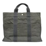 Pre-owned Canvas totes Hermès Vintage , Gray , Dames