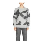 Grijze Gebreide Trui Acryl Mix Jack & Jones , Gray , Heren