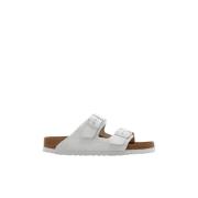 Crème Arizona Slides Birkenstock , Beige , Dames