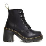 Zwarte Leren Hakken met Goodyear-zoolrand Dr. Martens , Black , Dames