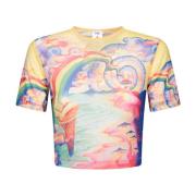 Artistic Mesh Print T-shirt Casablanca , Multicolor , Dames