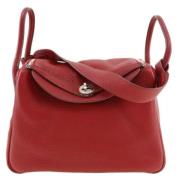 Pre-owned Leather shoulder-bags Hermès Vintage , Red , Dames