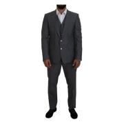 Zilveren Slim Fit Martini Pak Dolce & Gabbana , Gray , Heren