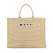 Raffia Winkel Tas Marni , Beige , Dames