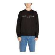 Zwarte Katoenen Sweater Heren Collectie Tommy Jeans , Black , Heren