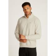 Quarter Zip Sweatshirt met Badge Tommy Jeans , Beige , Heren