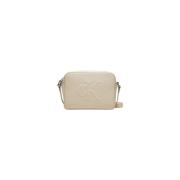 Crème Faux Leren Handtas Dames Collectie Calvin Klein Jeans , Beige , ...