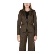 Herfst/Winter Blend Blazer Collectie Ichi , Green , Dames