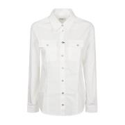 Witte Katoenen Overhemd Marella , White , Dames