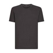 Casual Katoenen T-Shirt in Zwart Dolce & Gabbana , Gray , Heren