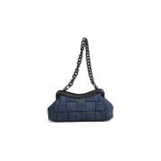 Blauwe Katoenen Handtas Dames Tassencollectie Replay , Blue , Dames