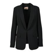 Elegante Jas met Polyester en Elastaan Twinset , Black , Dames