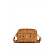 Aren Schoudertas in Visetos MCM , Brown , Dames