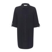 Midnight Marine Shirt Tuniek Top Kaffe , Black , Dames