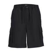 Katoenen Bermuda Shorts Collectie Jack & Jones , Black , Heren