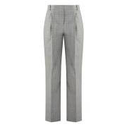 Geruite Wol Katoen Broek Hugo Boss , Gray , Dames