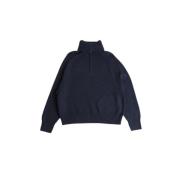 Navy Blauwe Gebreide Trui Studio Nicholson , Blue , Heren